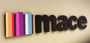 Interior dimensional letter sign for an office by Glass Graphics of Atlanta.