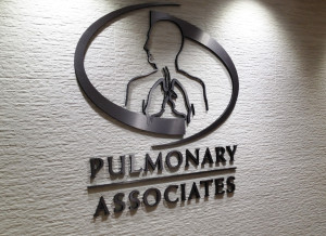 Interior dimensional letter sign for a medical office by Glass Graphics of Atlanta.